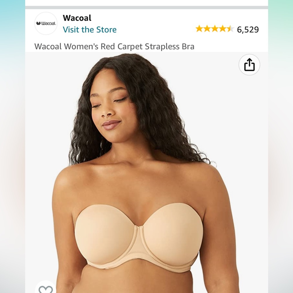Wacoal Women’s Red Carpet Strapless Bra, Naturally Nude, 32C
